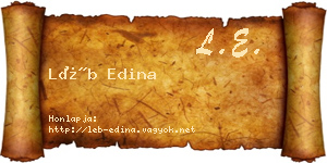 Léb Edina névjegykártya